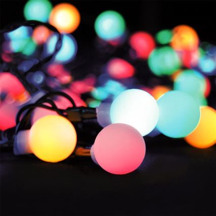 LED RGB reguliuojama lauko kalėdinė girlianda 100xLED/8 funkcijų 15m IP44 + nuotolinis valdymas