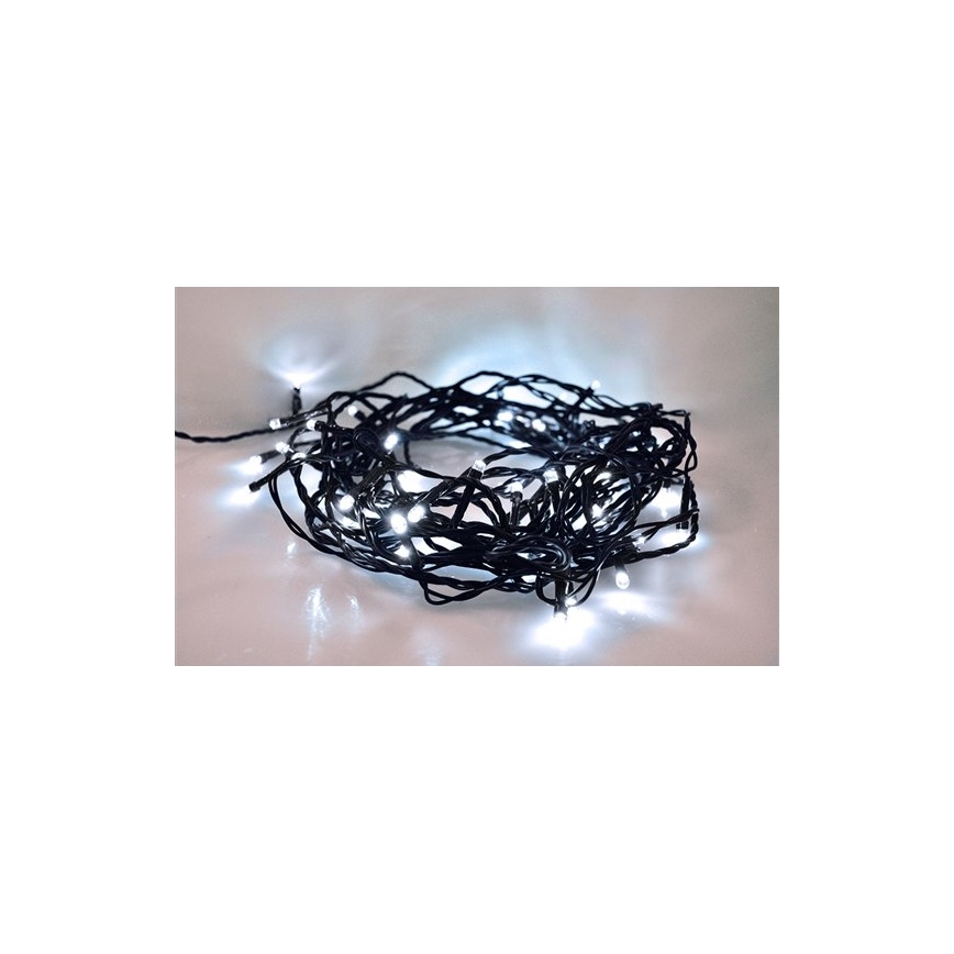 LED Lauko kalėdinė girlianda 100xLED/8 funkcijų 13m IP44 šaltai balta