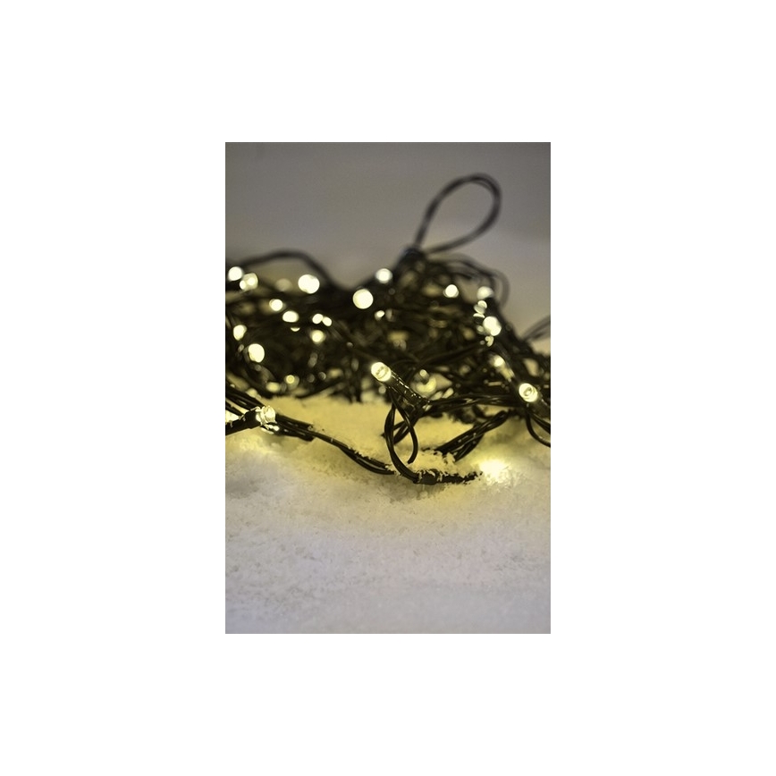 LED Lauko Kalėdinė girlianda 100xLED/8 funkcijos IP44 13m šilta balta