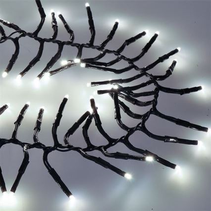 LED lauko girlianda, 576 LED / 8 režimai, 8 m, IP44, šaltai balta, su nuotoliniu pultu