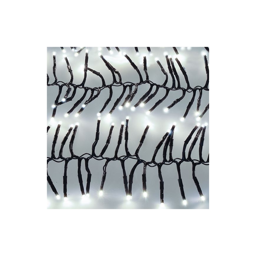 LED lauko girlianda, 576 LED / 8 režimai, 8 m, IP44, šaltai balta, su nuotoliniu pultu