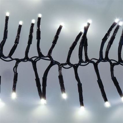 LED lauko girlianda, 576 LED / 8 režimai, 8 m, IP44, šaltai balta, su nuotoliniu pultu