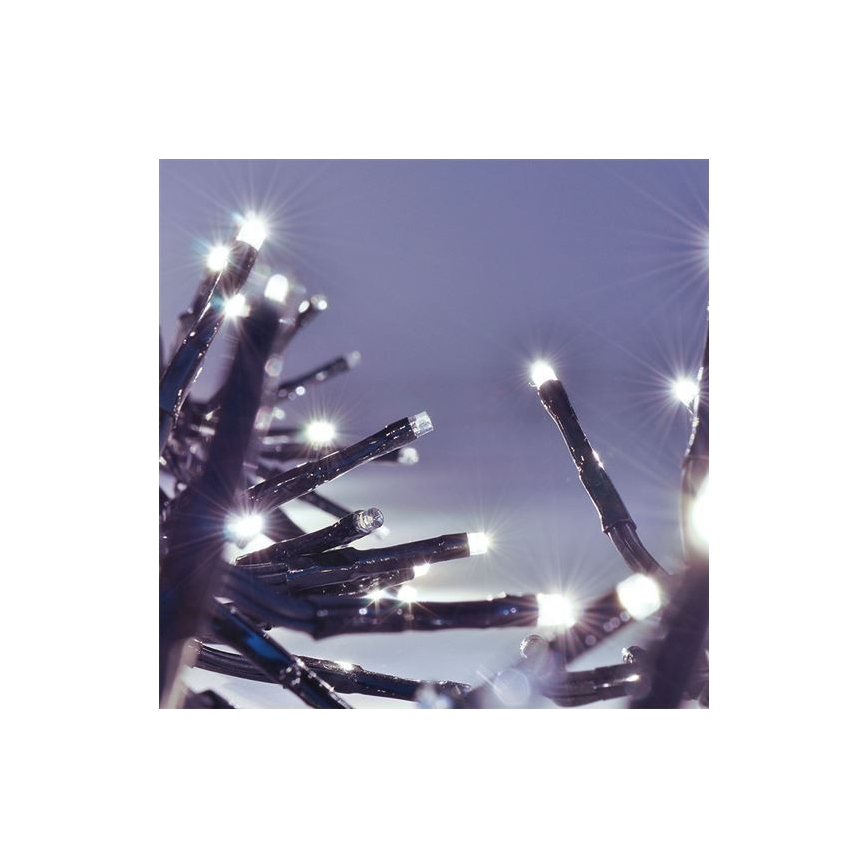 LED lauko girlianda, 576 LED / 8 režimai, 8 m, IP44, šaltai balta, su nuotoliniu pultu