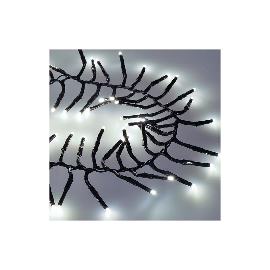 LED Kalėdinė girlianda 576xLED/8 funkcijos 8m IP44 šaltai balta + VP