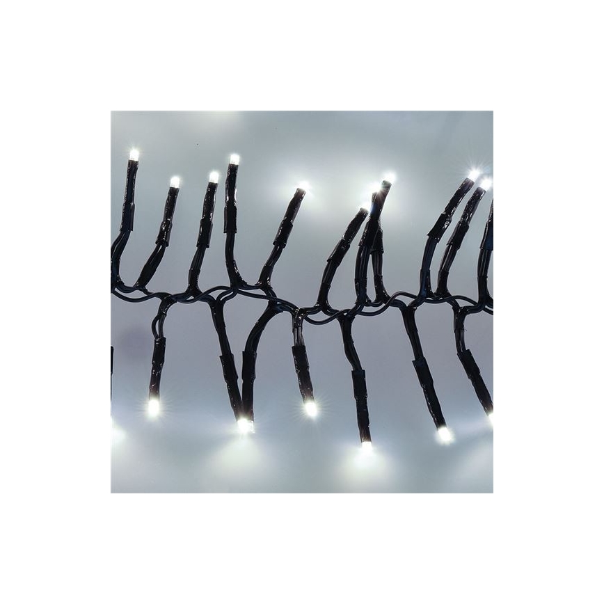 LED Kalėdinė girlianda 576xLED/8 funkcijos 8m IP44 šaltai balta + VP