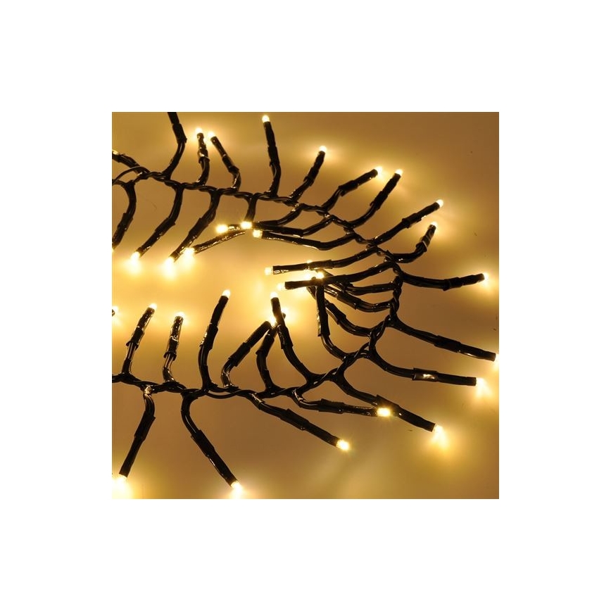 LED Kalėdinė girlianda 576xLED/8 funkcijos 8m IP44 šiltai balta + valdymo pultas