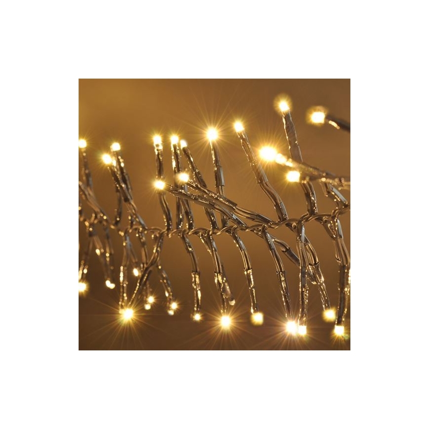 LED Kalėdinė girlianda 576xLED/8 funkcijos 8m IP44 šiltai balta + valdymo pultas