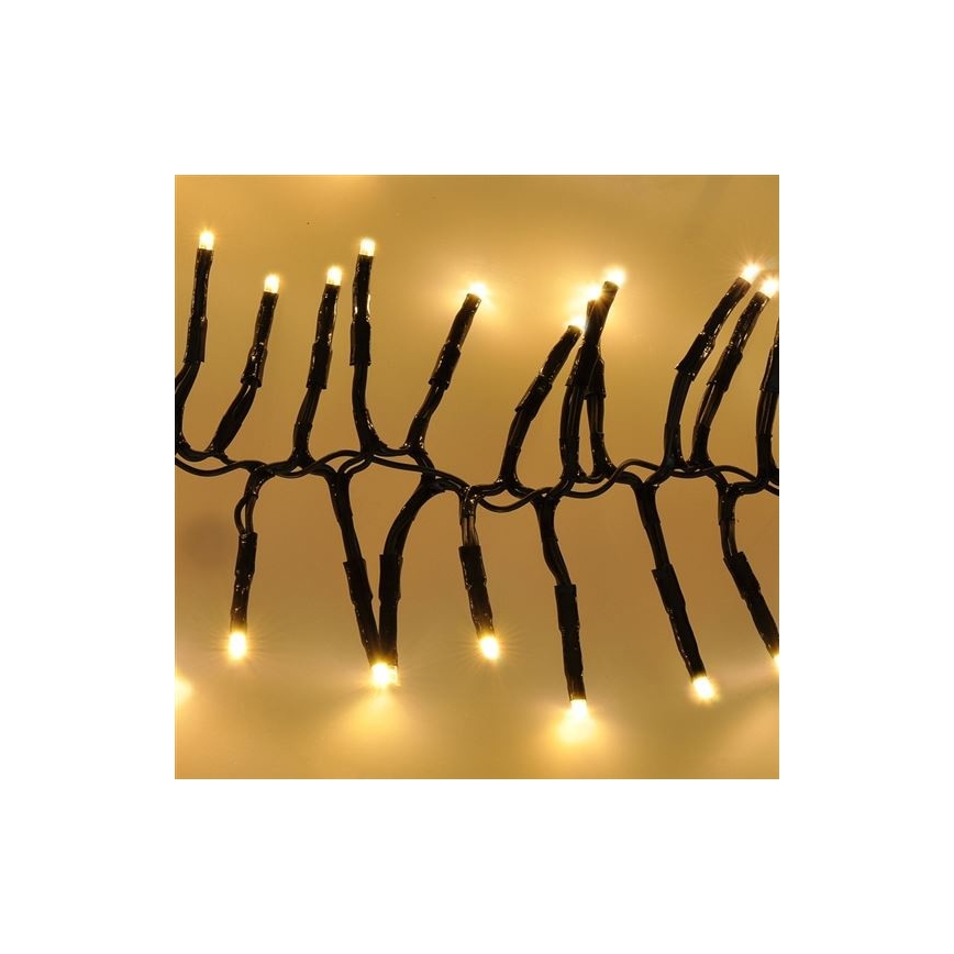 LED Kalėdinė girlianda 576xLED/8 funkcijos 8m IP44 šiltai balta + valdymo pultas