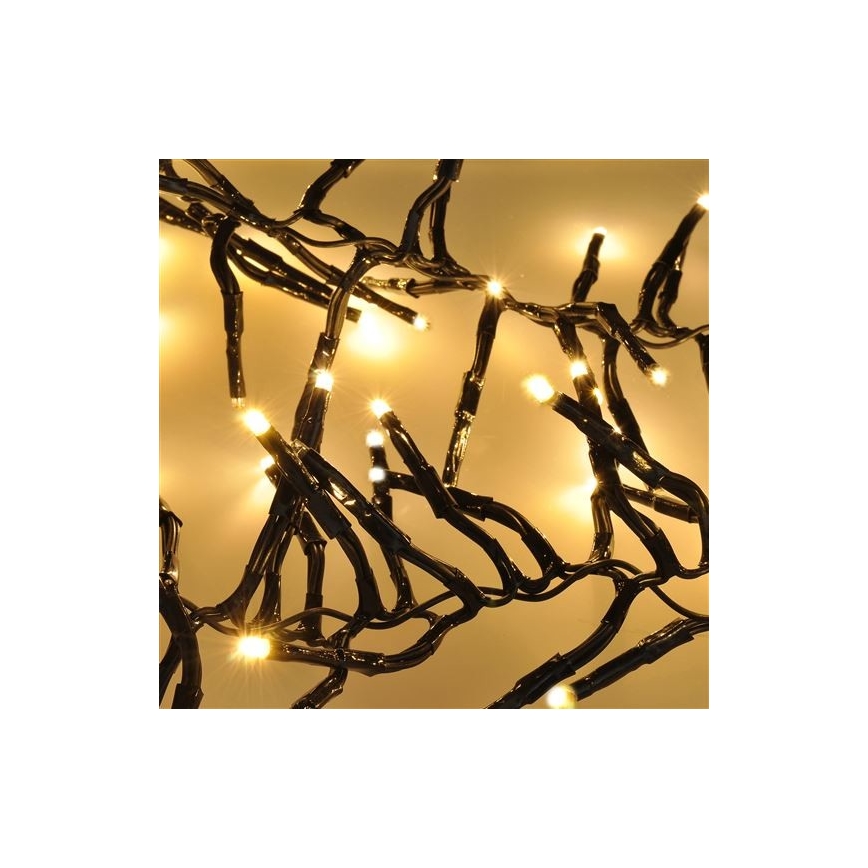 LED Kalėdinė girlianda 576xLED/8 funkcijos 8m IP44 šiltai balta + valdymo pultas