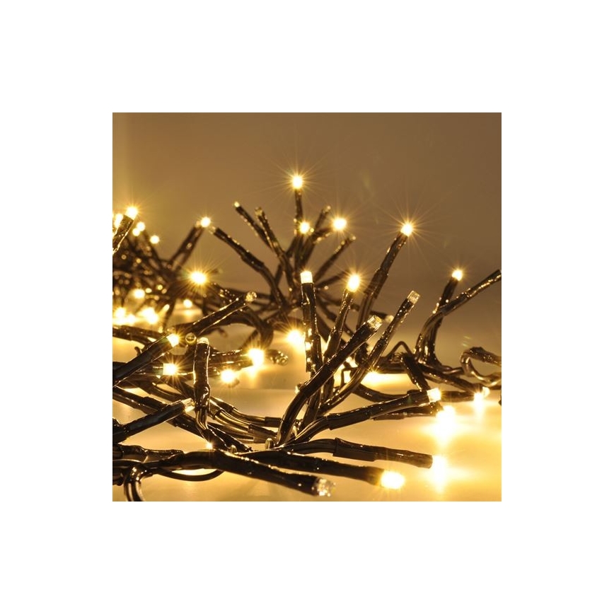 LED Kalėdinė girlianda 576xLED/8 funkcijos 8m IP44 šiltai balta + valdymo pultas