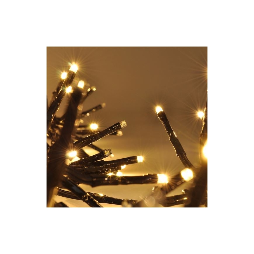 LED Kalėdinė girlianda 576xLED/8 funkcijos 8m IP44 šiltai balta + valdymo pultas
