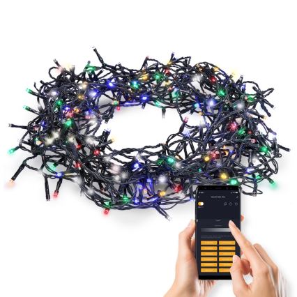 LED Lauko kalėdinė girlianda 400xLED/8 funkcijos 25m Wi-Fi Tuya IP44 daugių spalvų/šilta balta