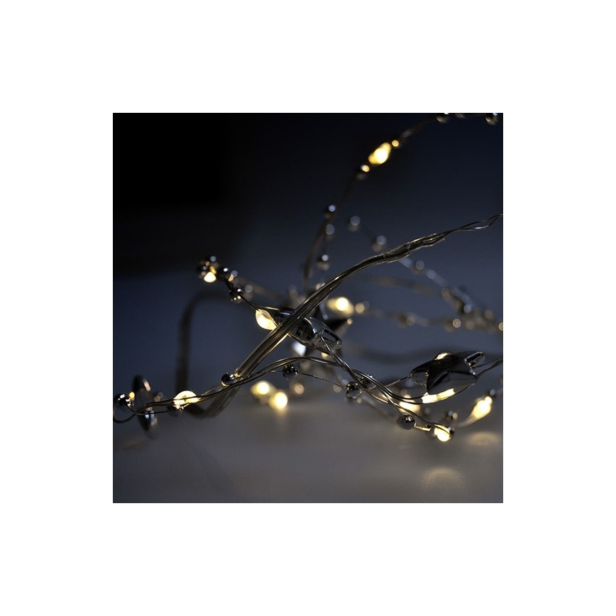 LED Kalėdinė girlianda  20xLED/2xAA 1,5m šiltai balta
