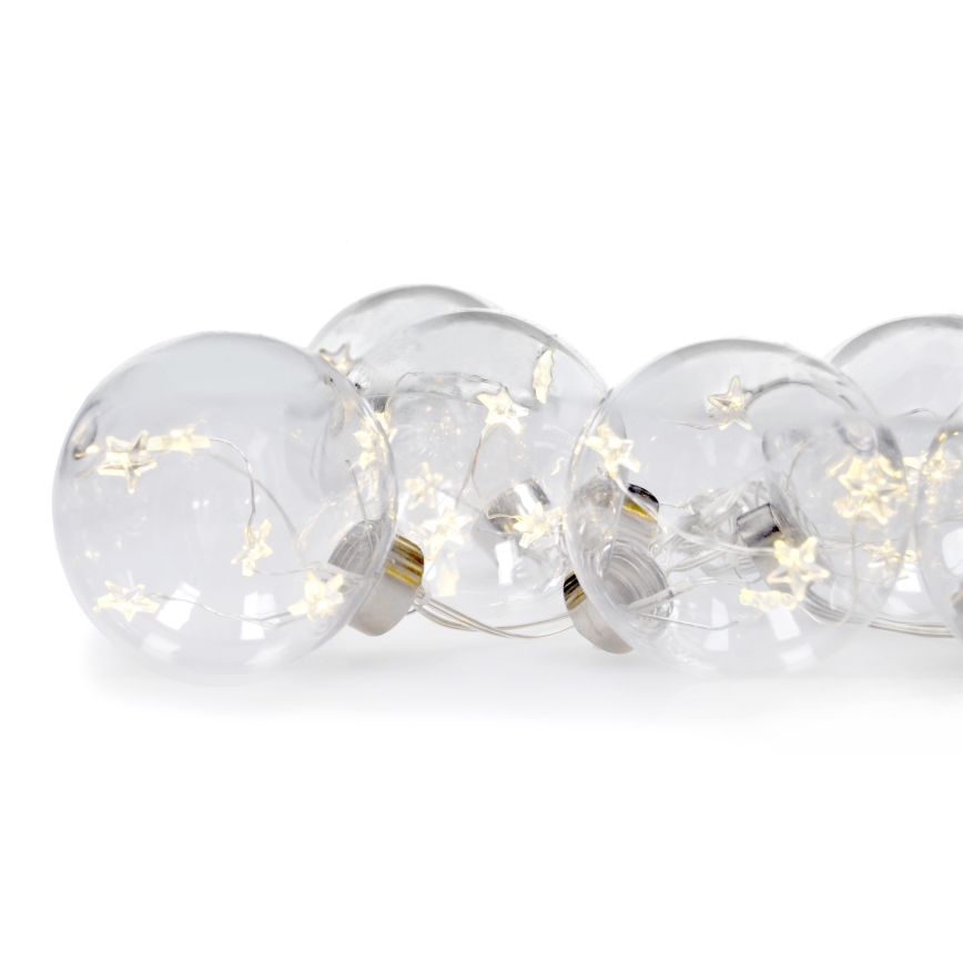 LED kalėdinė girlianda 30xLED 2,5m šilta balta