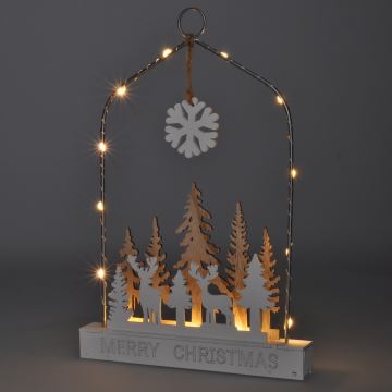 LED Kalėdinė dekoracija LED/2xAA miškas su elniais