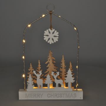 LED Kalėdinė dekoracija LED/2xAA miškas su elniais