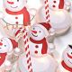 LED Kalėdinė girlianda su siurbtukais 6xLED/2xAA 1,2m šiltai balta spalva Sniego senelis