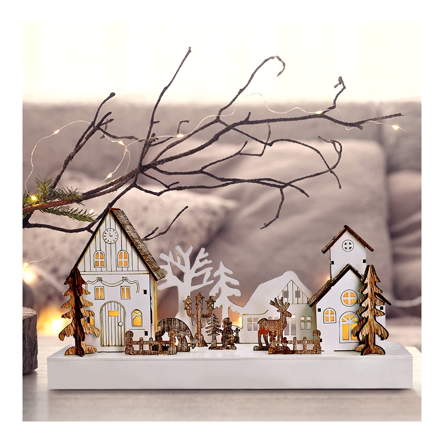 LED kalėdinė dekoracija LED/2xAA šilta balta