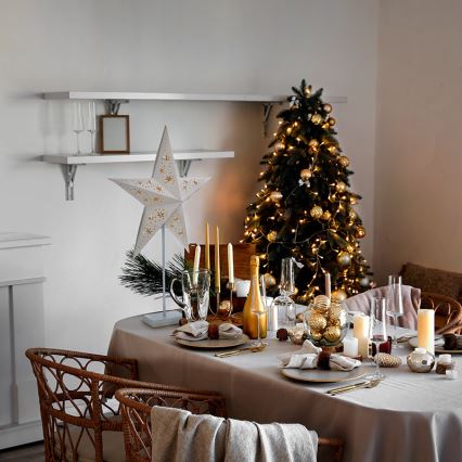 LED kalėdinė dekoracija LED/3xAA žvaigždė