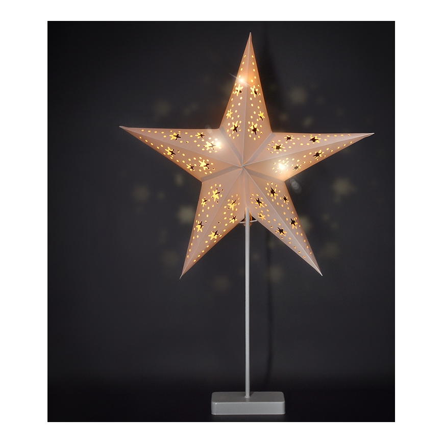 LED kalėdinė dekoracija LED/3xAA žvaigždė