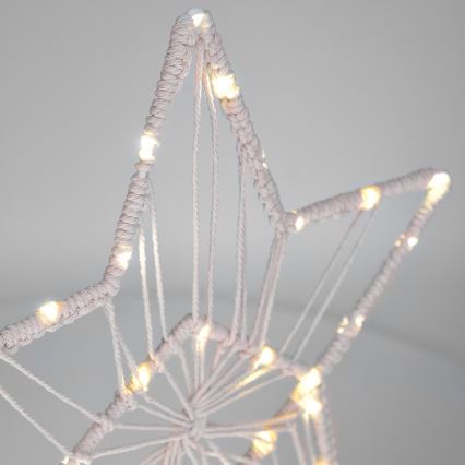 LED kalėdinė dekoracija LED/2xAAA žvaigždė