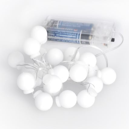LED kalėdinė girlianda 20xLED/2xAA 2,3 m daugiaspalvis