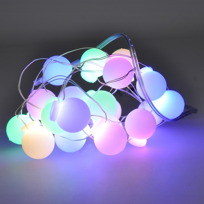 LED kalėdinė girlianda 40xLED/2xAA 4,3 m daugiaspalvė
