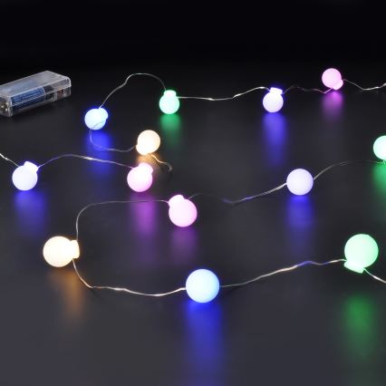 LED kalėdinė girlianda 40xLED/2xAA 4,3 m daugiaspalvis
