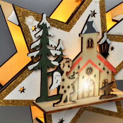 LED Kalėdinė dekoracija 10xLED/2xAA kometa