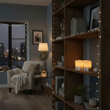 Rinkinys, 4 vnt. LED žvakių iš natūralaus vaško, LED/1xCR2032, šiltai balta