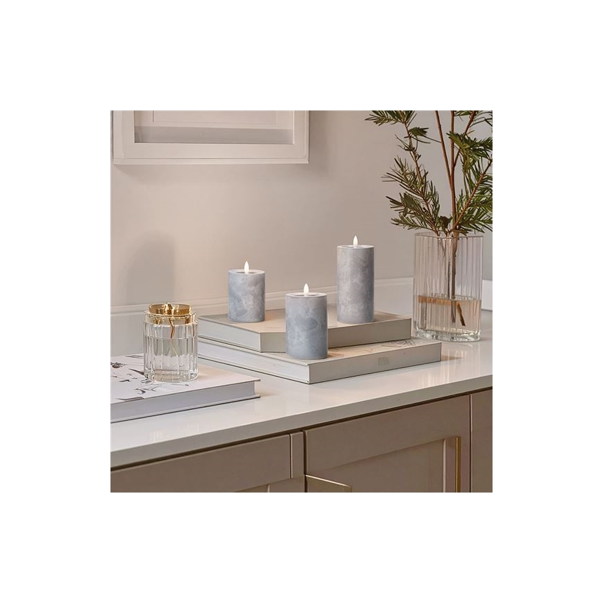 Komplektas: 3 LED žvakės, LED/2xAA, šilta balta