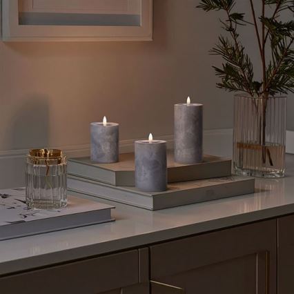 Komplektas: 3 LED žvakės, LED/2xAA, šilta balta