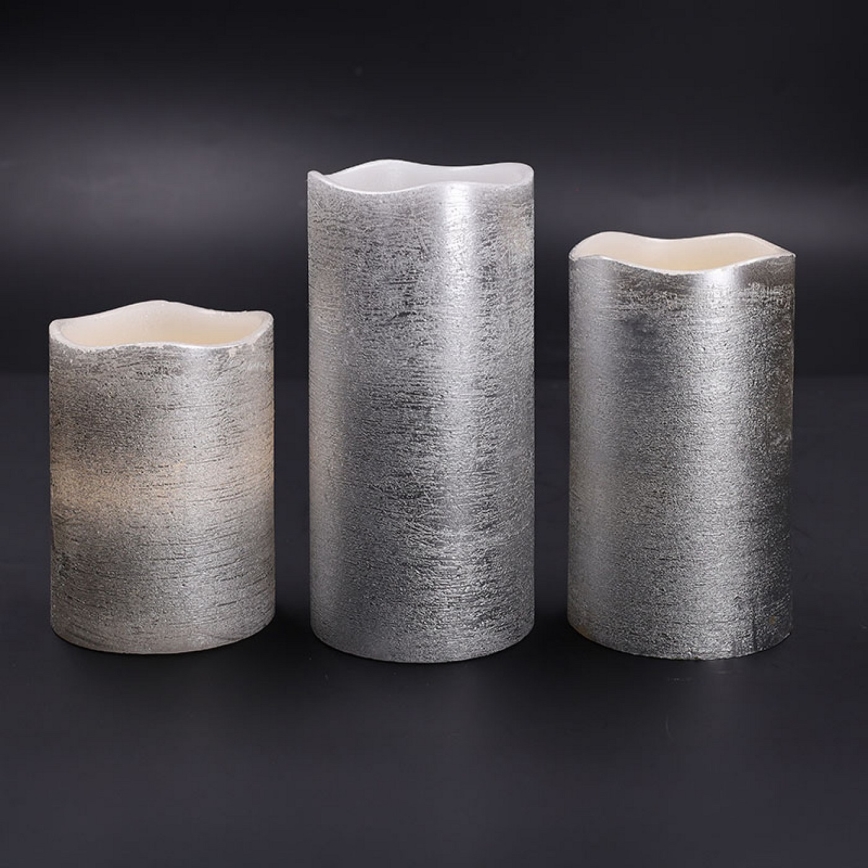 Rinkinys — 3 LED žvakės, LED/3×AAA, šiltai balta