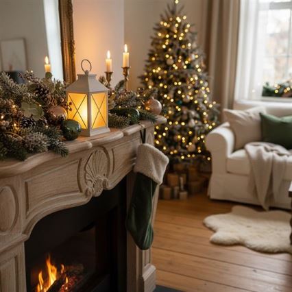 LED kalėdinis žibintas LED/2xAA šiltai balta