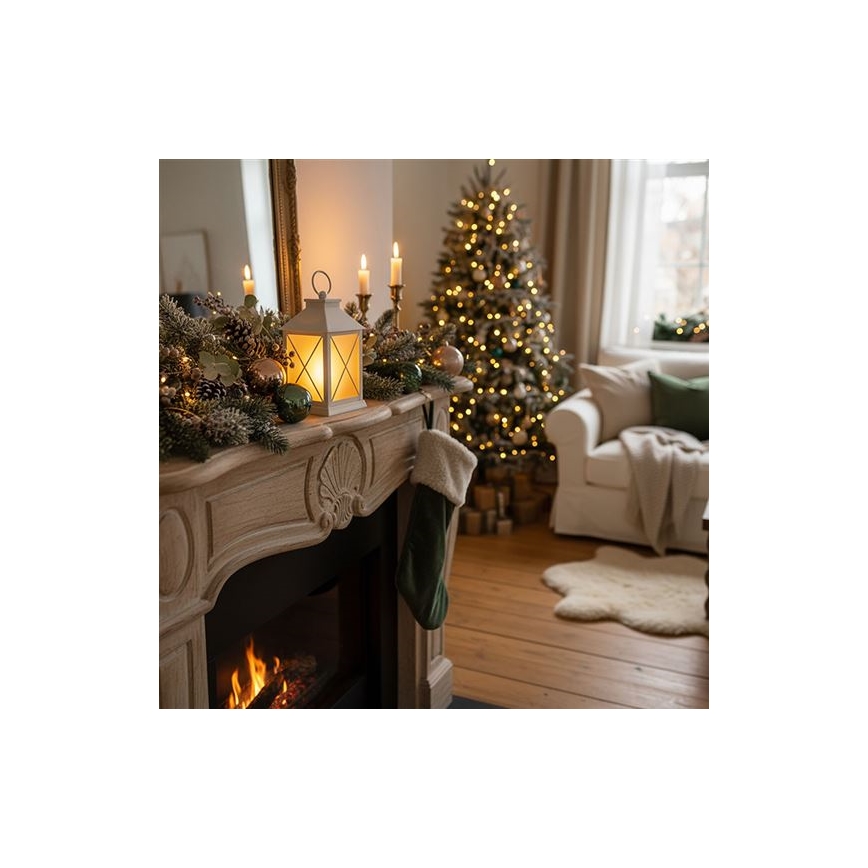 LED kalėdinis žibintas LED/2xAA šiltai balta