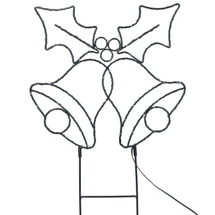 LED lauko kalėdinė dekoracija 100xLED/3xAA IP44 šiltai balta varpeliai