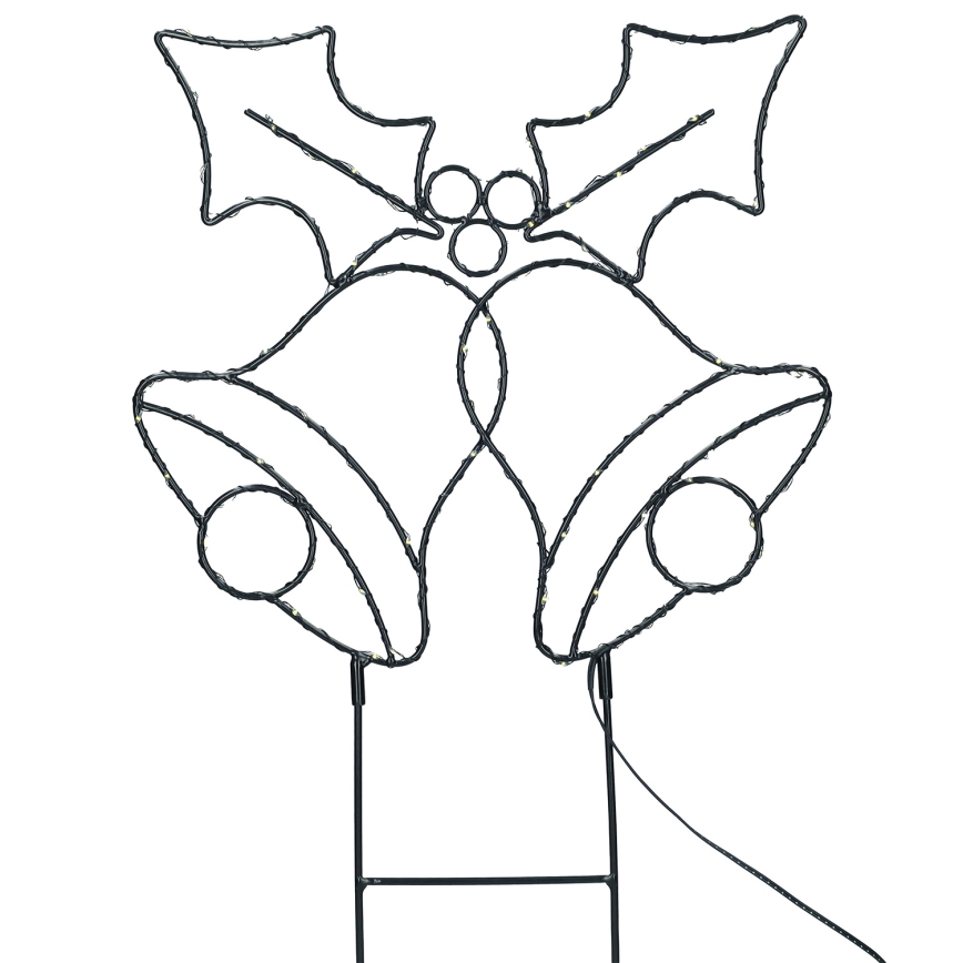 LED lauko kalėdinė dekoracija 100xLED/3xAA IP44 šiltai balta varpeliai