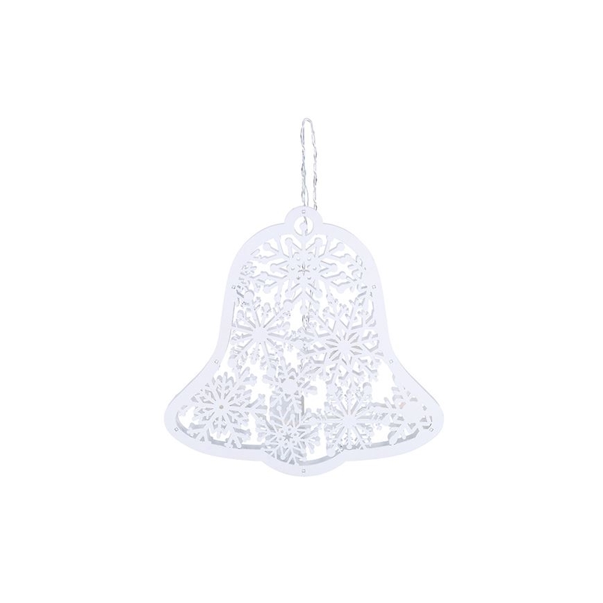 LED kalėdinė dekoracija, 9xLED/2xAA, šiltai balta, varpelis