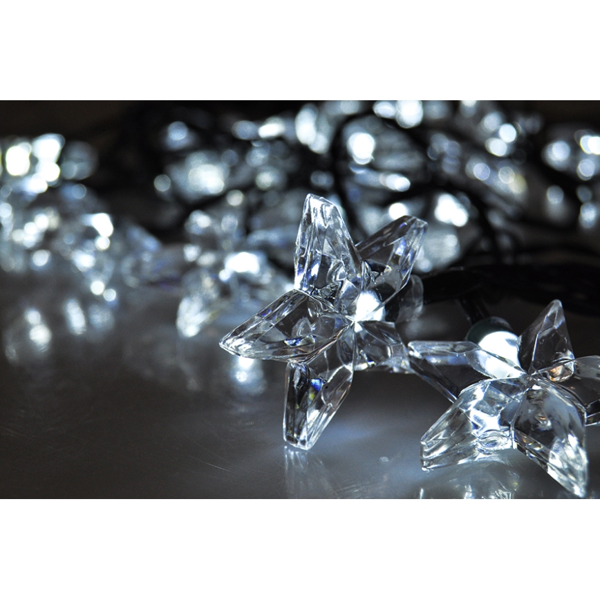 LED girlianda 20 LED, 6 m, šaltai balta