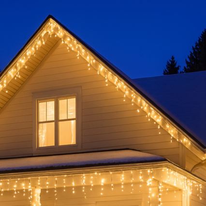 LED lauko užuolaida 360xLED/8 funkcijų 15m IP44 šiltai balta