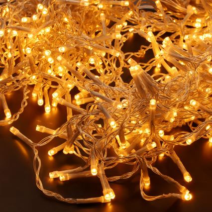 LED lauko užuolaida 360xLED/8 funkcijų 15m IP44 šiltai balta