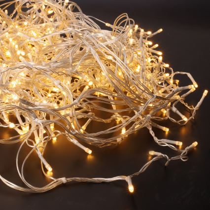 LED lauko užuolaida 360xLED/8 funkcijų 15m IP44 šiltai balta