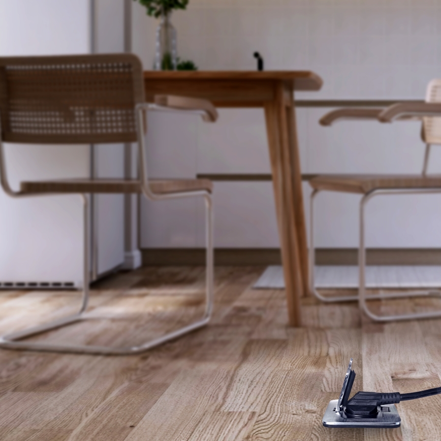 Lauko įmontuotas grindų socket IP55 kampinis
