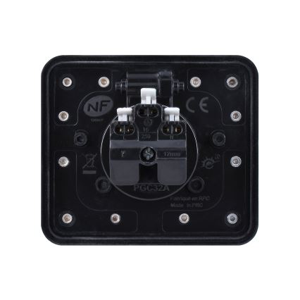 Lauko įmontuotas grindų socket IP55 kampinis