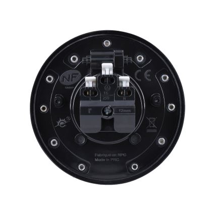Lauko įmontuotas grindų socket IP55 apvalus