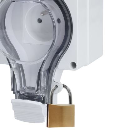 Lizdas drėgnoms patalpoms su jungikliu 230V/16A IP66