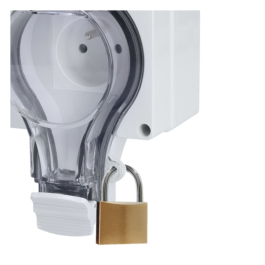 Lizdas drėgnoms patalpoms su jungikliu 230V/16A IP66