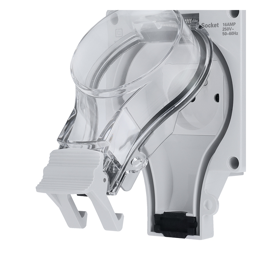 Lizdas drėgnoms patalpoms su jungikliu 230V/16A IP66