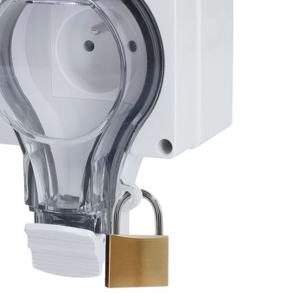 Dvigubas lizdas drėgnoms patalpoms 230V/16A IP66