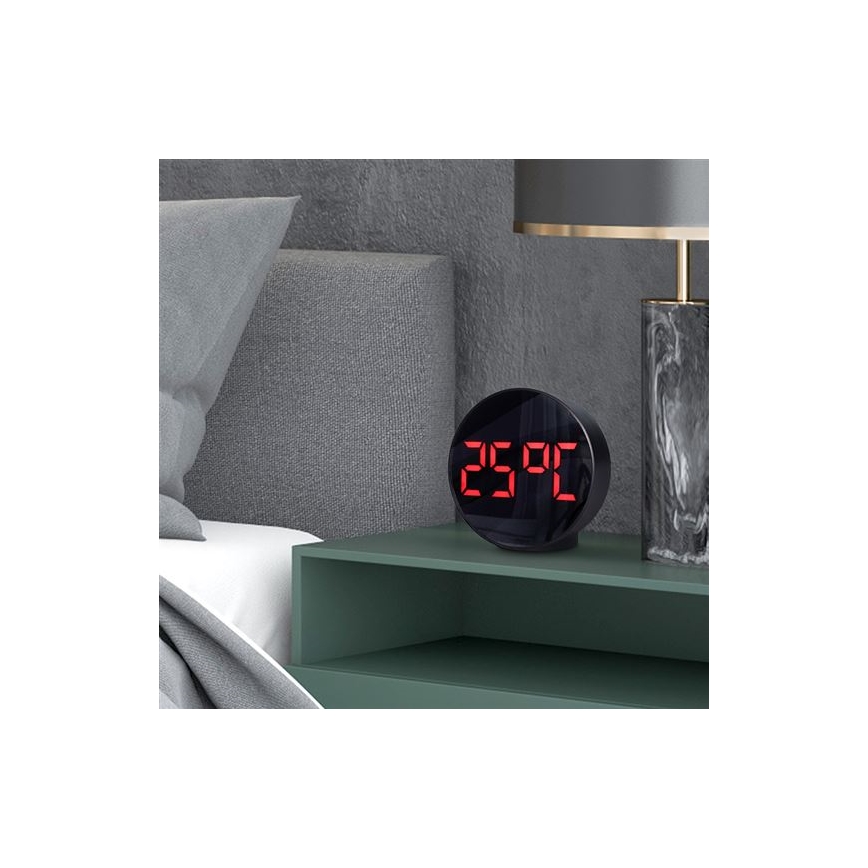 Skaitmeninis laikrodis su žadintuvu 5V/3xAAA